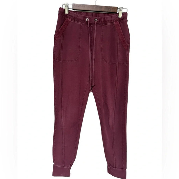 Anthropologie Saturday Sunday | Theo Utility Jogger Pants in Burgundy (XSmall) - Picture 2 of 8